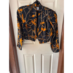 Women's Ann Taylor Blazer Size 4 Black Gold